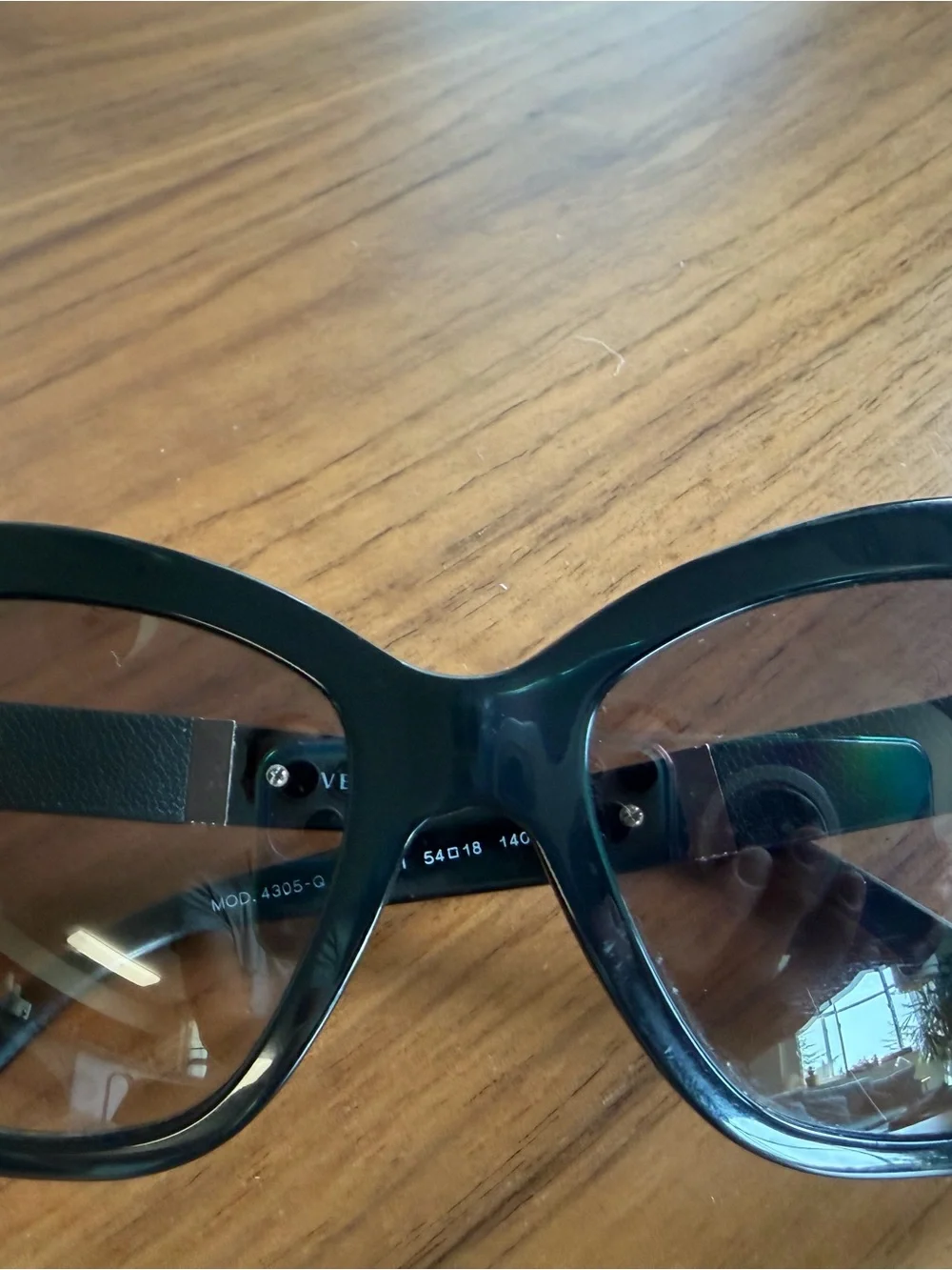 Versace Black Oversized Cat-Eye Sunglasses